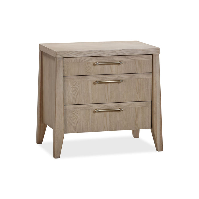 Modus Furniture Sumire Three Drawer Ash Wood Nightstand in Ginger 655450442377 QETW81C Image 1