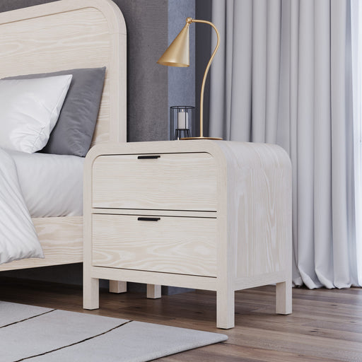 Modus Furniture Drake Two Drawer USB-Charging Nightstand in Sugar 655450401602 NKNF81 Main Image