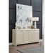 Modus Furniture Liv Four Door Ash Wood Sideboard in White Sand 655450444159 QHTP78 Main Image