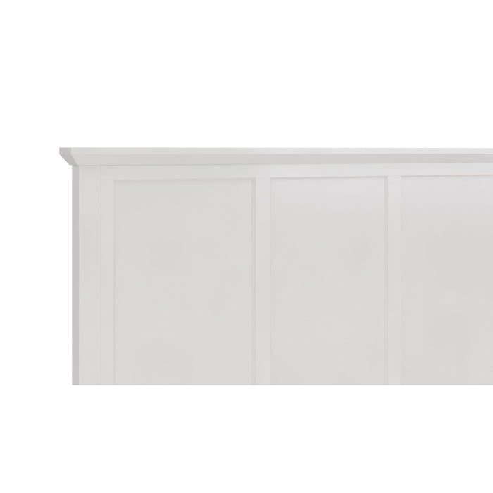 Modus Furniture Grace Three Panel Bed in Snowfall White  PNRAL  Image 9