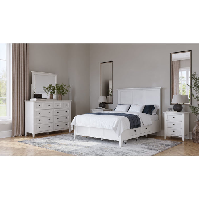 Modus Furniture Grace Four Drawer Platform Storage Bed in Snowfall White  PNRAD  Image 17