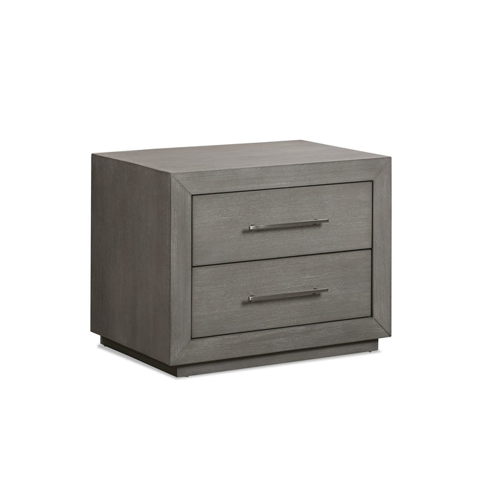 Modus Furniture Melbourne Two Drawer Nightstand with USB in Mineral 655450373961 8DBX81 Image 6