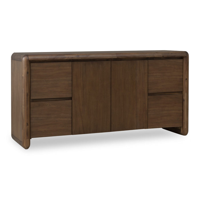 Modus Furniture Xolani Two Door Four Drawer Acacia Wood Sideboard in Impala 655450481581 TTXU78 Image 1