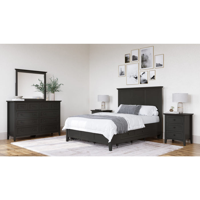 Modus Furniture Grace Four Drawer Platform Storage Bed in Raven Black  PNRBD  Image 11