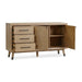 Modus Furniture Franklin Three Drawer Two Door White Oak Sideboard in Au Natural 655450393891 MXNK78 Image 5