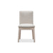 Modus Furniture Liv Solid Wood Dining Chair in White Sand and Natural Linen 655450450556 QHTP63A Image 2