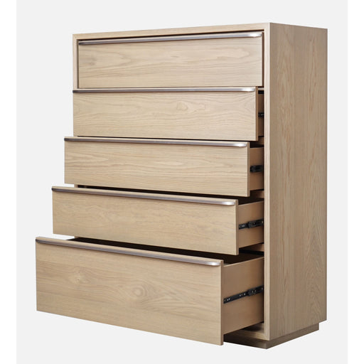 Modus Furniture One Coastal Modern Five Drawer Chest in Bisque 655450404825 JVLH84 Image 1