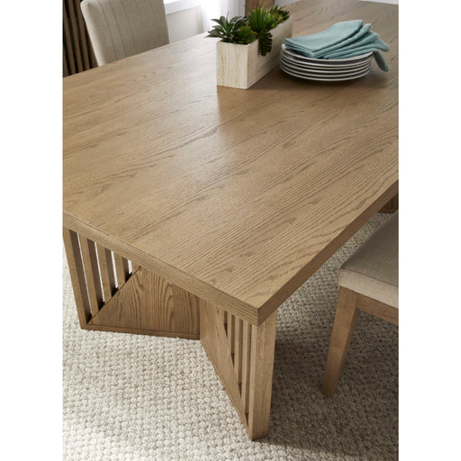 Modus Furniture Sumner Double Pedestal Oak Dining Table in Natural 655450401497 NDMT60 Image 1