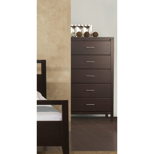 Modus Furniture Nevis Five Drawer Chest in Espresso (2024) 655450431692 NV2384A Image 1