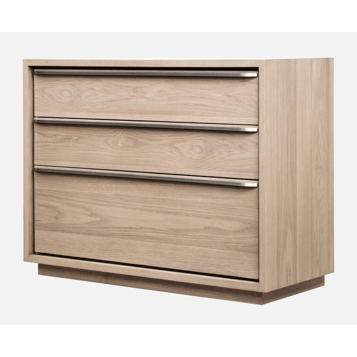 Modus Furniture One Coastal Modern Three Drawer USB-charging Nightstand in Bisque 655450404795 JVLH81B Image 2