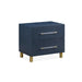 Modus Furniture Argento Two Drawer USB Charging Nightstand in Navy Blue and Burnished Brass 655450368257 9DKB81 Image 7