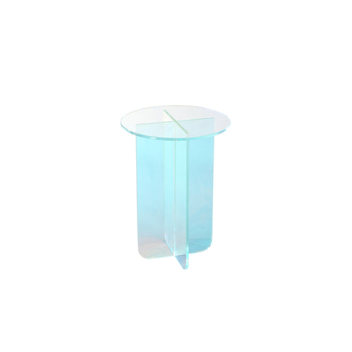 Modus Furniture Fomo Small End Table in Iridescent Glass 655450465208 SSWN22S Image 1