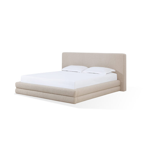 Modus Furniture Maya Upholstered Platform Bed in Brun Boucle  QCTLH  Image 1