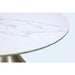 Modus Furniture Winston Stone Top Metal Base Round Dining Table in Oat Milk and Champagne 655450370113 FMKR60 Image 2