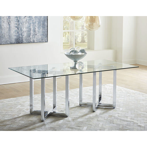 Modus Furniture Amalfi Rectangular Glass Top Dining Table 655450234156 1AJ5617G Main Image