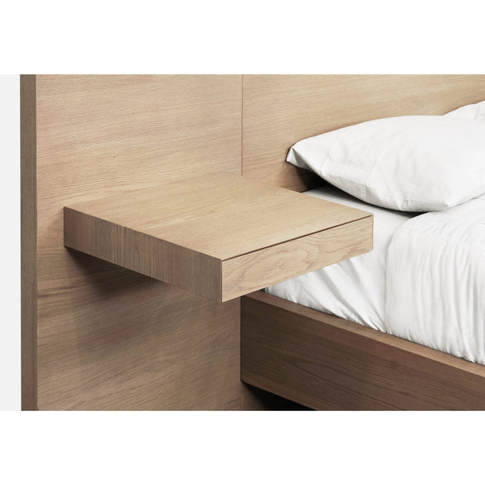 Modus Furniture One Coastal Modern Live Edge Wall Bed with Floating Nightstands in Bisque  JVLHJ  Image 8