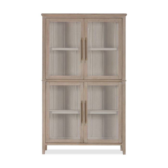 Modus Furniture Camden Four Door Shiplap Curio in Chai 655450445491 QATK80 Image 3