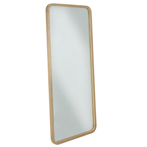 Modus Furniture Penny Beveled Glass Floor Mirror in Buff Cream 655450455926 QXUL83FL Image 1