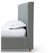 Modus Furniture Olivia Upholstered Headboard in Pewter  KKJPH BH Image 1