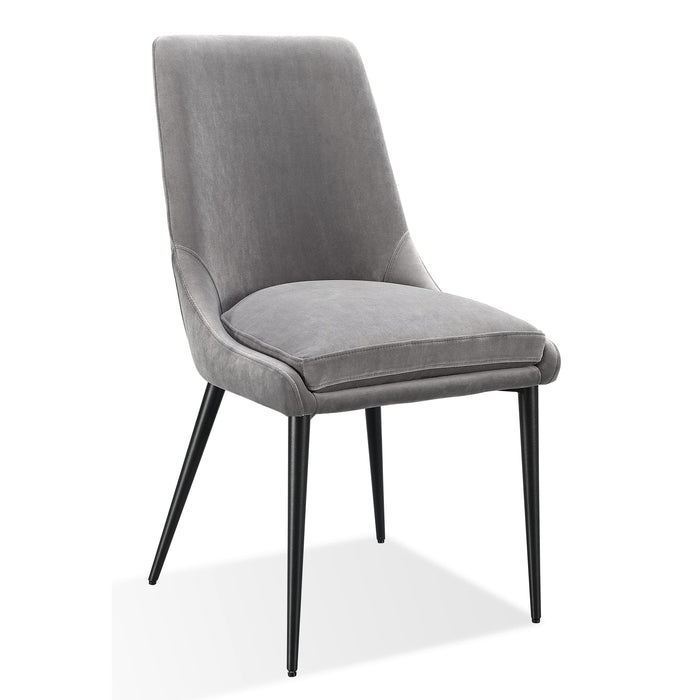 Modus Furniture Winston Upholstered Metal Leg Dining Chair in Goose and Black 655450399817 FMNY63 Image 4