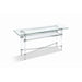 Modus Furniture Marilyn Glass Top Dining Server in Polished Stainless Steel and Clear Acrylic 655450381249 4RV279 Main Image