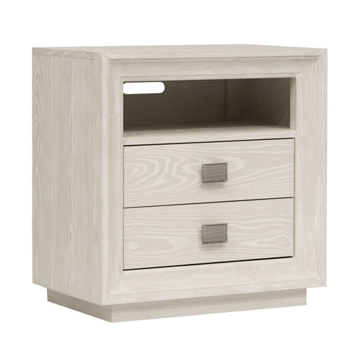 Modus Furniture Maxime Two Drawer USB-Charging Nightstand in Ash 655450395383 MSNF81B Image 1