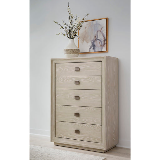 Modus Furniture Maxime Five Drawer Chest in Ash 655450395413 MSNF84 Main Image