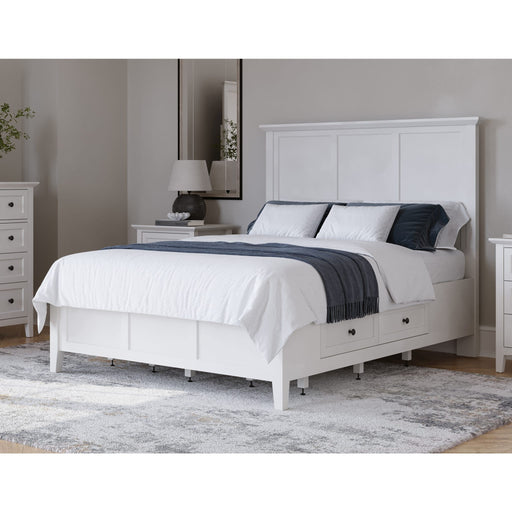 Modus Furniture Grace Four Drawer Platform Storage Bed in Snowfall White  PNRAD  Main Image