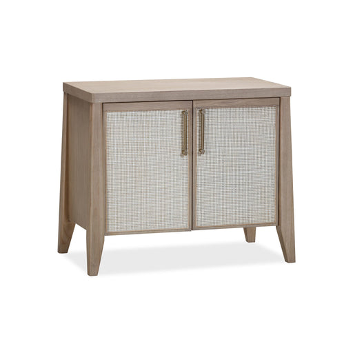 Modus Furniture Sumire Two Door Ash Wood Bachelor Chest in Ginger and Natural Cane 655450442421 QETW86 Image 1