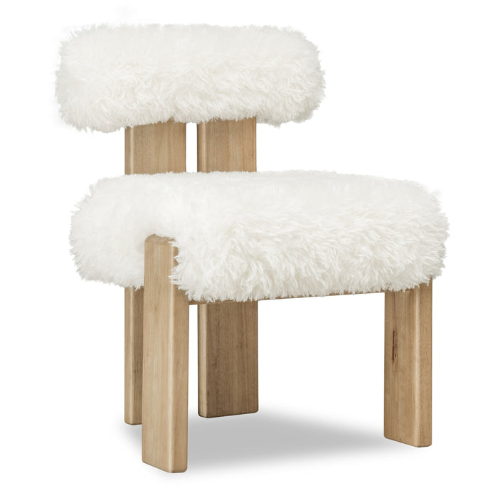 Modus Furniture Nia Dining Accent Chair in Sheepskin and Lioness 655450480034 UHXW80 Image 1