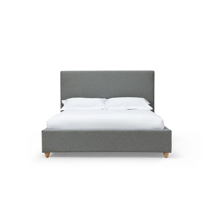 Modus Furniture Olivia Upholstered Platform Bed in Pewter  KKJPH  Image 1