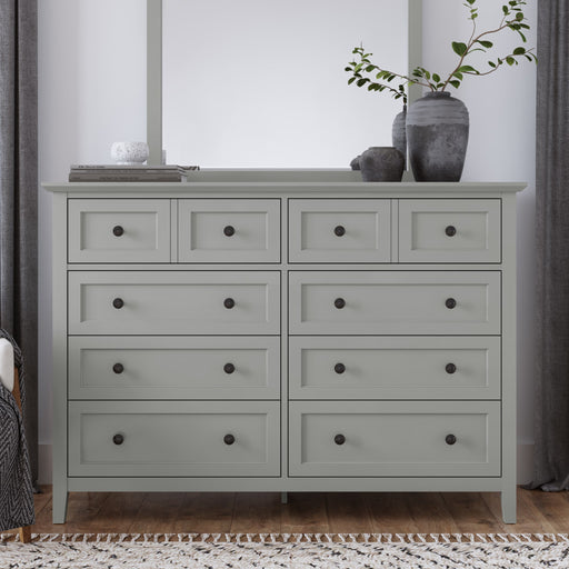 Modus Furniture Grace Eight Drawer Dresser in Elephant Gray 655450413834 PNKG82 Main Image