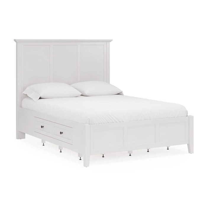 Modus Furniture Grace Four Drawer Platform Storage Bed in Snowfall White  PNRAD  Image 6