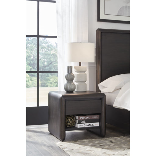 Modus Furniture Xolani One Drawer Acacia Wood Nightstand in Jaguar 655450474286 TTXT81 Main Image