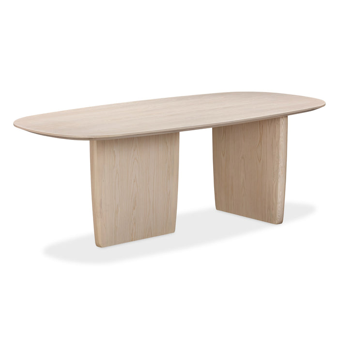 Modus Furniture Liv Ash Wood Oval Dining Table in White Sand 655450444081 QHTP61 Image 3