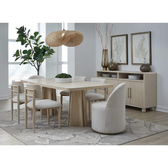 Modus Furniture Zinnia Wood Back Dining Chair in White Sand and Dune Chenille 655450464010 RSTP63 Image 8