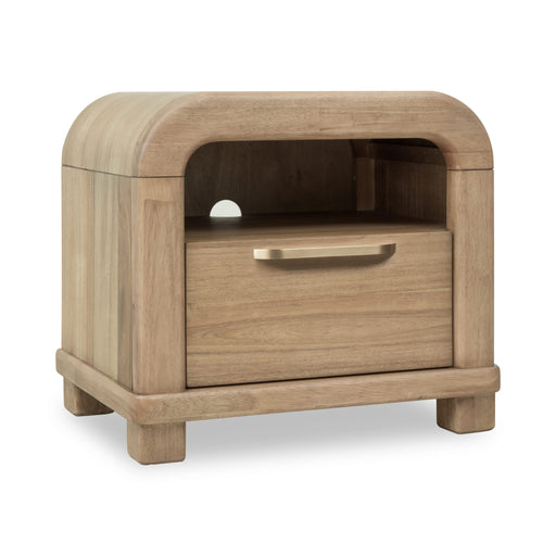 Modus Furniture Kione One Drawer Acacia Wood Nightstand in Lioness 655450475528 TXXW81 Image 1