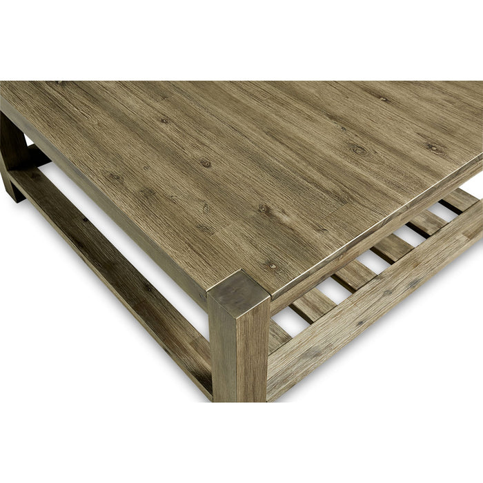 Modus Furniture Canyon Solid Wood Square Coffee Table in Washed Grey 655450170973 3E8721S Image 3