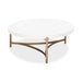 Modus Furniture Lyon Round White Concrete and Metal Coffee Table 655450406133 A8N121 Main Image