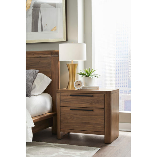 Modus Furniture Totes Two Drawer Nightstand in English Walnut 655450462238 RXVK81B Main Image