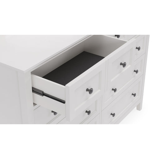 Modus Furniture Grace Eight Drawer Dresser in Snowfall White (2024) 655450431661 PNRA82A Image 1