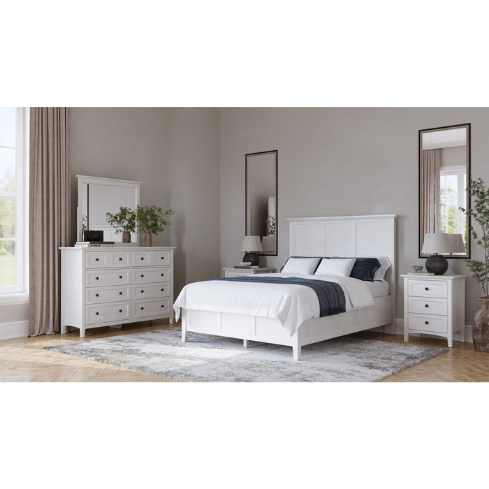 Modus Furniture Grace Three Panel Bed in Snowfall White  PNRAL  Image 15