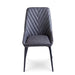 Modus Furniture Lucia Upholstered Dining Chair in Charcoal Synthetic Leather and Black Metal 655450372261 LELB63 Image 3