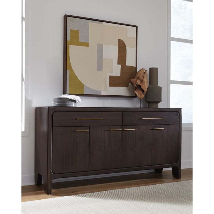 Modus Furniture Zamba Four Door Two Drawer Acacia Wood Sideboard in Jaguar 655450480546 UKXT78 Main Image