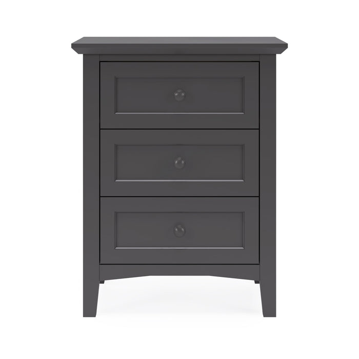 Modus Furniture Grace Three Drawer Nightstand in Raven Black 655450408861 PNRB81 Image 2