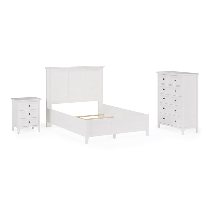 Modus Furniture Grace Three Panel Bed in Snowfall White  PNRAL  Image 12