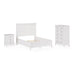 Modus Furniture Grace Three Panel Bed in Snowfall White  PNRAL  Image 12