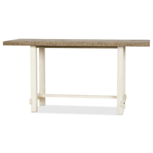 Modus Furniture Rutherford Rectangular Wooden Counter Table in Drift and Antique White 655450382390 LYMA66 Image 1