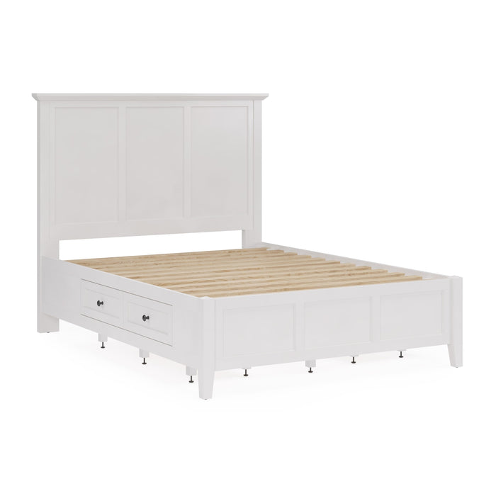 Modus Furniture Grace Four Drawer Platform Storage Bed in Snowfall White  PNRAD  Image 9