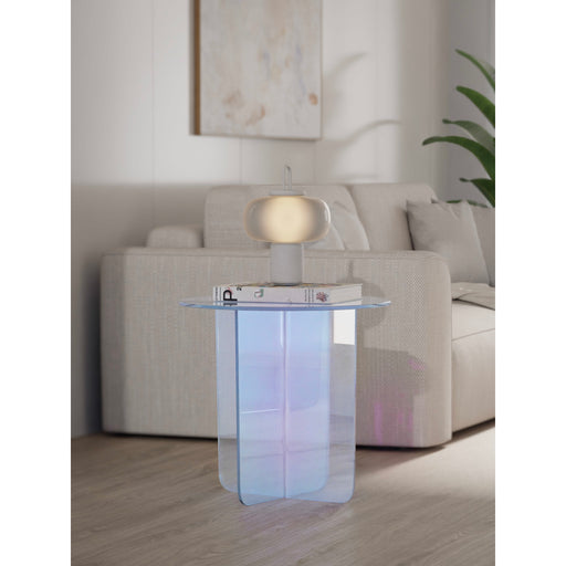 Modus Furniture Fomo Large End Table in Iridescent Glass 655450465192 SSWN22L Main Image